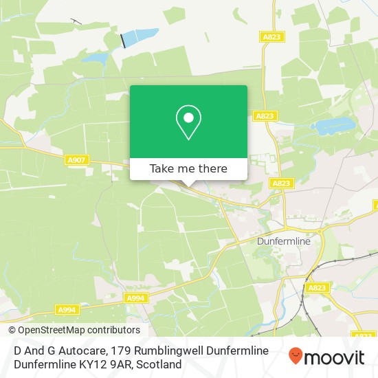 D And G Autocare, 179 Rumblingwell Dunfermline Dunfermline KY12 9AR map