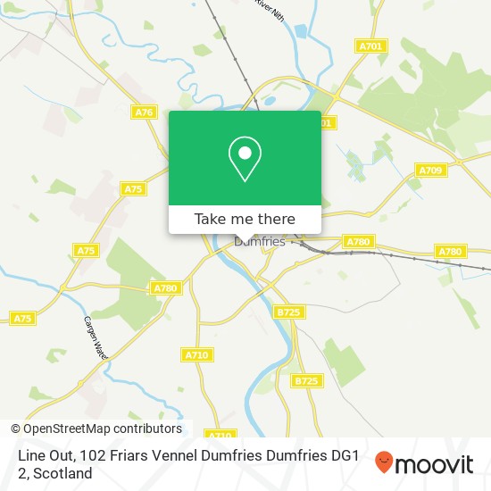 Line Out, 102 Friars Vennel Dumfries Dumfries DG1 2 map