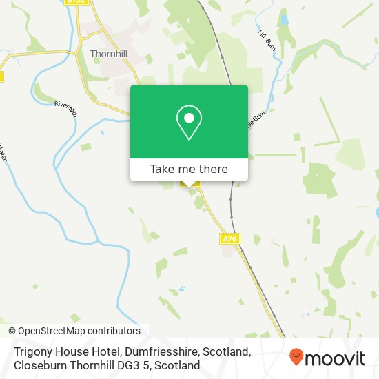 Trigony House Hotel, Dumfriesshire, Scotland, Closeburn Thornhill DG3 5 map