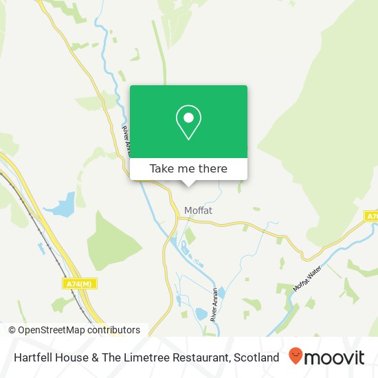 Hartfell House & The Limetree Restaurant, Hartfell Crescent Moffat Moffat DG10 9 map
