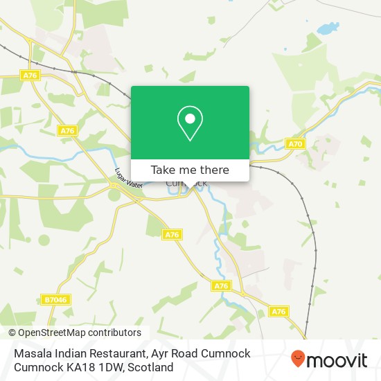 Masala Indian Restaurant, Ayr Road Cumnock Cumnock KA18 1DW map