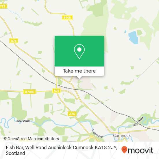 Fish Bar, Well Road Auchinleck Cumnock KA18 2JY map