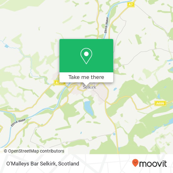O'Malleys Bar Selkirk map