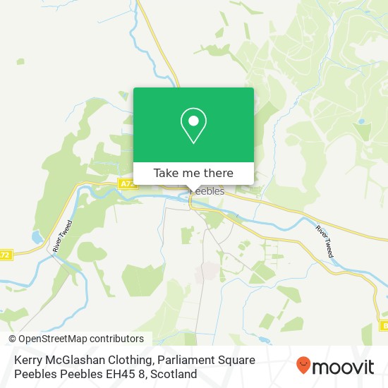 Kerry McGlashan Clothing, Parliament Square Peebles Peebles EH45 8 map