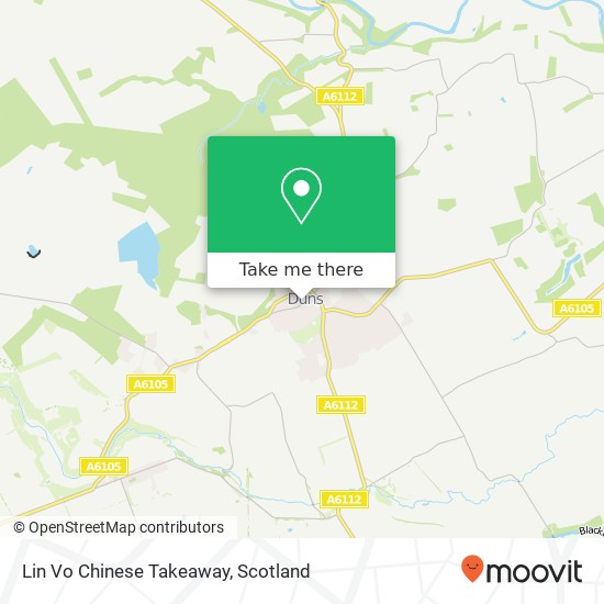 Lin Vo Chinese Takeaway, Market Square Duns Duns TD11 3 map