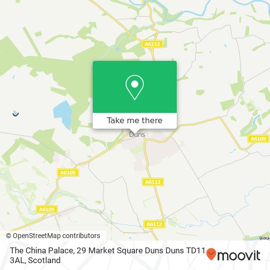 The China Palace, 29 Market Square Duns Duns TD11 3AL map