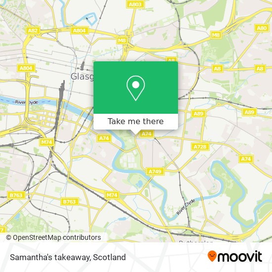 Samantha's takeaway map