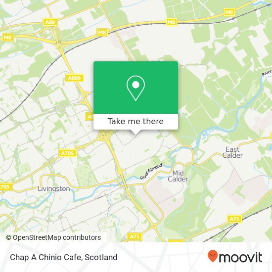 Chap A Chinio Cafe, Craigshill Street Livingston Livingston EH54 5 map