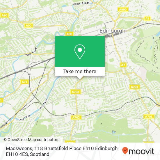 Macsweens, 118 Bruntsfield Place Eh10 Edinburgh EH10 4ES map