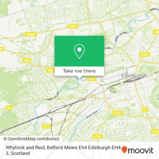 Whytock and Reid, Belford Mews Eh4 Edinburgh EH4 3 map