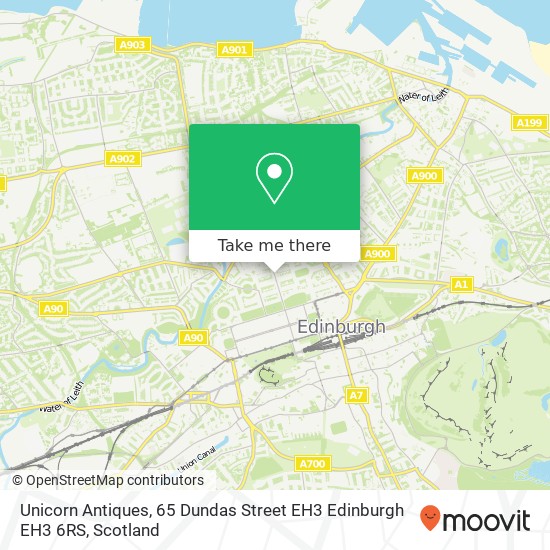 Unicorn Antiques, 65 Dundas Street EH3 Edinburgh EH3 6RS map