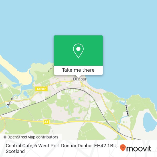 Central Cafe, 6 West Port Dunbar Dunbar EH42 1BU map