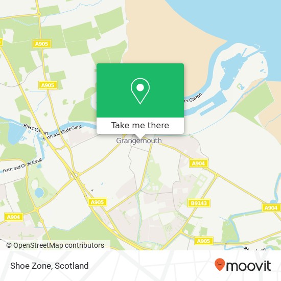 Shoe Zone, Annfield Place Grangemouth Grangemouth FK3 8 map
