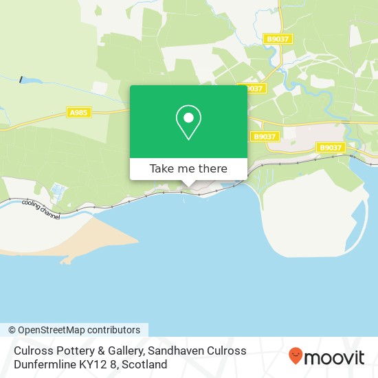 Culross Pottery & Gallery, Sandhaven Culross Dunfermline KY12 8 map