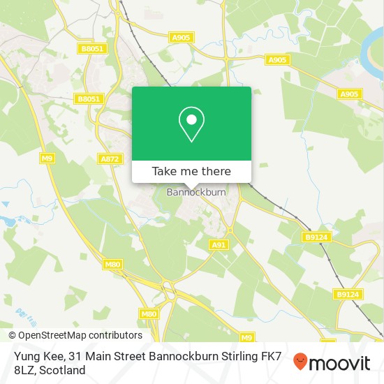 Yung Kee, 31 Main Street Bannockburn Stirling FK7 8LZ map