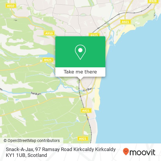 Snack-A-Jax, 97 Ramsay Road Kirkcaldy Kirkcaldy KY1 1UB map