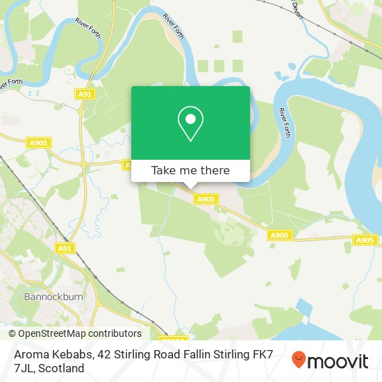 Aroma Kebabs, 42 Stirling Road Fallin Stirling FK7 7JL map