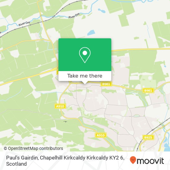 Paul's Gairdin, Chapelhill Kirkcaldy Kirkcaldy KY2 6 map