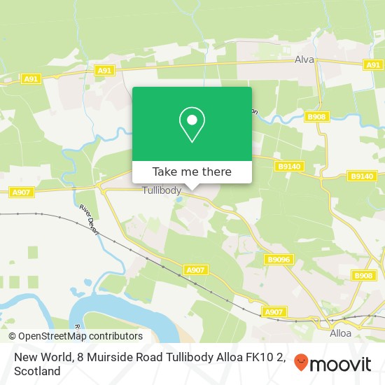 New World, 8 Muirside Road Tullibody Alloa FK10 2 map
