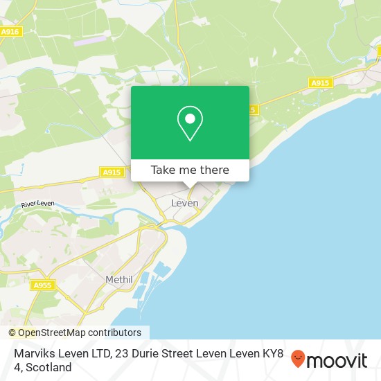 Marviks Leven LTD, 23 Durie Street Leven Leven KY8 4 map