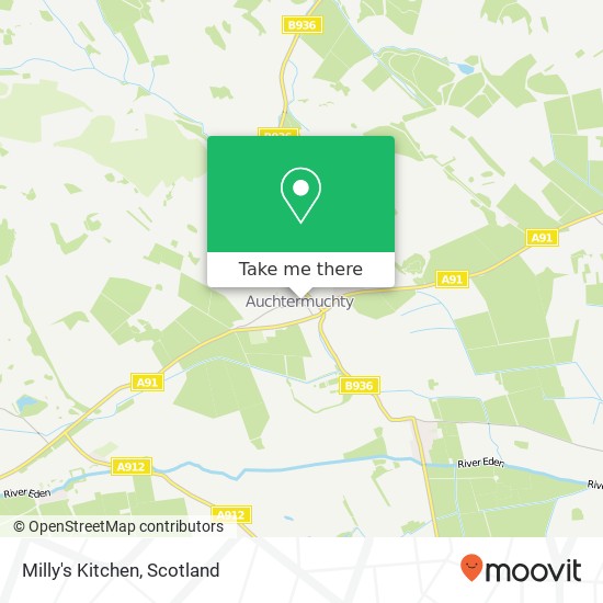 Milly's Kitchen, The Cross Auchtermuchty Cupar KY14 7 map