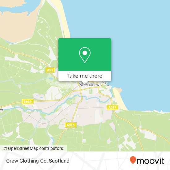 Crew Clothing Co, Bell Street St Andrews St Andrews KY16 9UR map