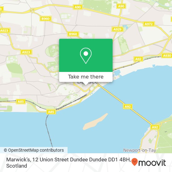 Marwick's, 12 Union Street Dundee Dundee DD1 4BH map