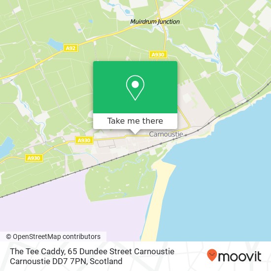 The Tee Caddy, 65 Dundee Street Carnoustie Carnoustie DD7 7PN map