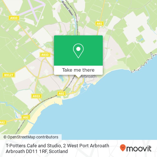 T-Potters Cafe and Studio, 2 West Port Arbroath Arbroath DD11 1RF map