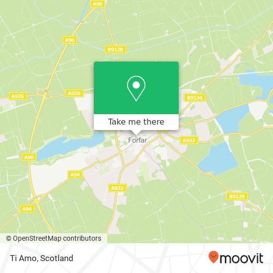 Ti Amo, Castle Street Forfar Forfar DD8 3 map