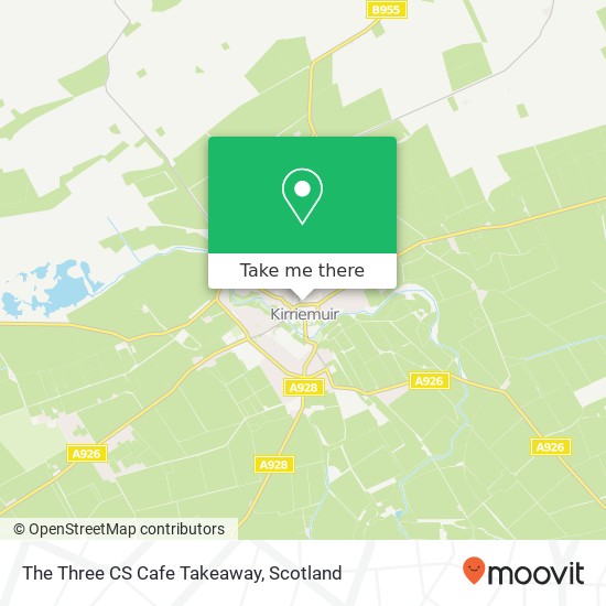 The Three CS Cafe Takeaway, 10 Reform Street Kirriemuir Kirriemuir DD8 4GU map