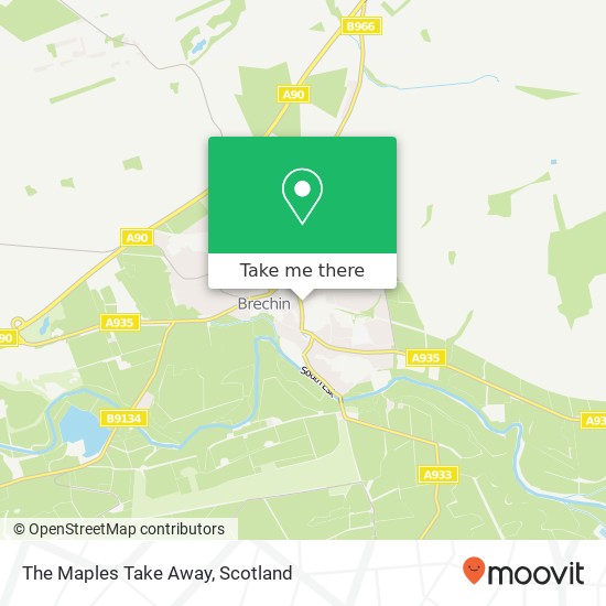 The Maples Take Away, Park Road Brechin Brechin DD9 7 map