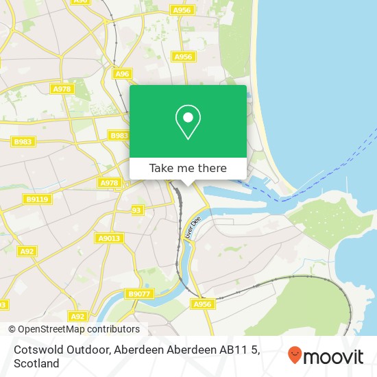 Cotswold Outdoor, Aberdeen Aberdeen AB11 5 map