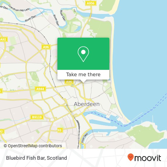 Bluebird Fish Bar, 3 Urquhart Road Aberdeen Aberdeen AB24 5LU map