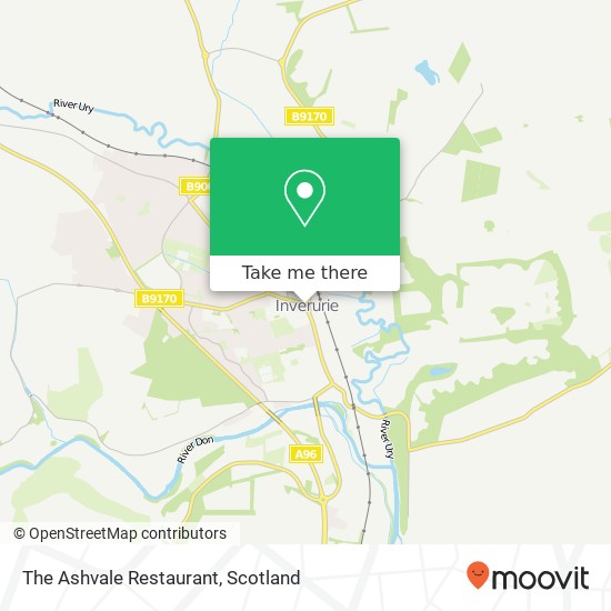 The Ashvale Restaurant, Market Place Inverurie Inverurie AB51 3 map