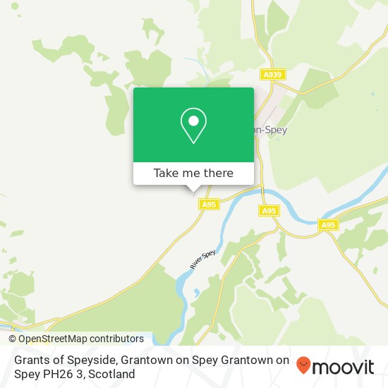 Grants of Speyside, Grantown on Spey Grantown on Spey PH26 3 map