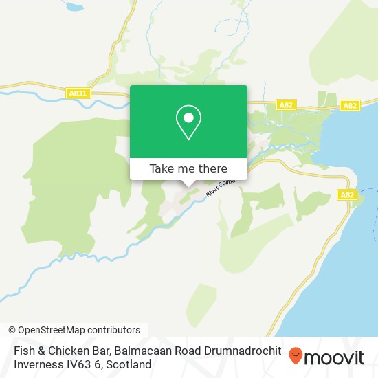 Fish & Chicken Bar, Balmacaan Road Drumnadrochit Inverness IV63 6 map