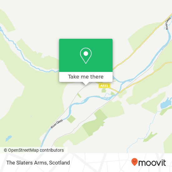 The Slaters Arms, Cannich Beauly IV4 7 map