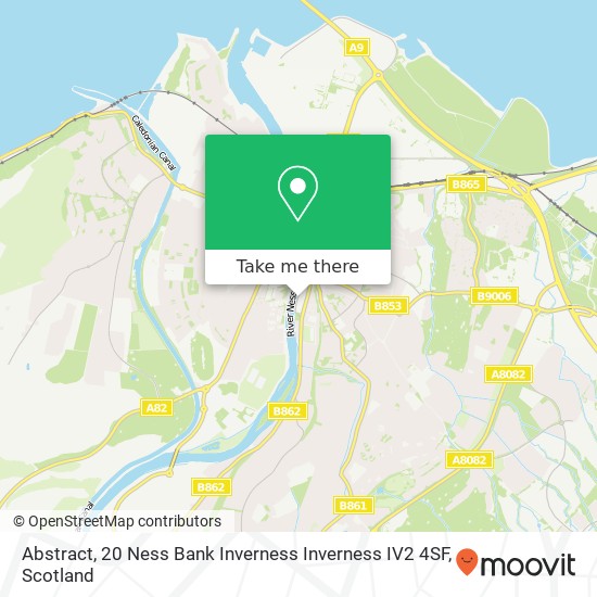 Abstract, 20 Ness Bank Inverness Inverness IV2 4SF map