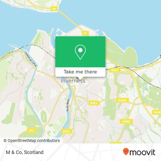 M & Co, Millburn Road Inverness Inverness IV2 3 map