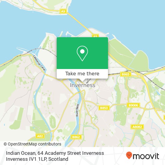 Indian Ocean, 64 Academy Street Inverness Inverness IV1 1LP map