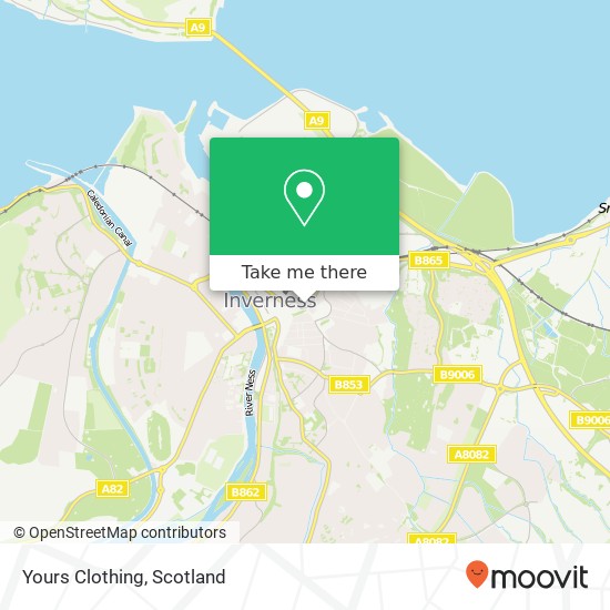 Yours Clothing, Crown Road Inverness Inverness IV2 3 map