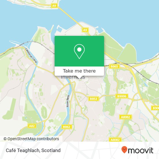 Café Teaghlach, Eastgate Inverness Inverness IV2 3 map