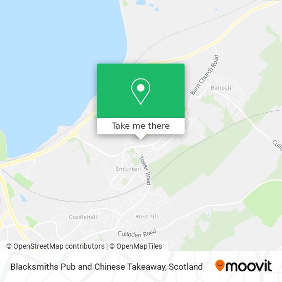 Blacksmiths Pub and Chinese Takeaway map