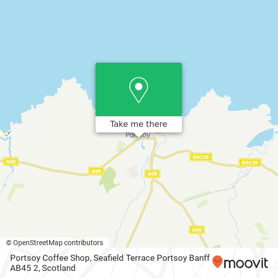 Portsoy Coffee Shop, Seafield Terrace Portsoy Banff AB45 2 map
