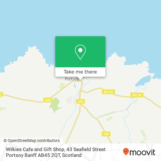 Wilkies Cafe and Gift Shop, 43 Seafield Street Portsoy Banff AB45 2QT map