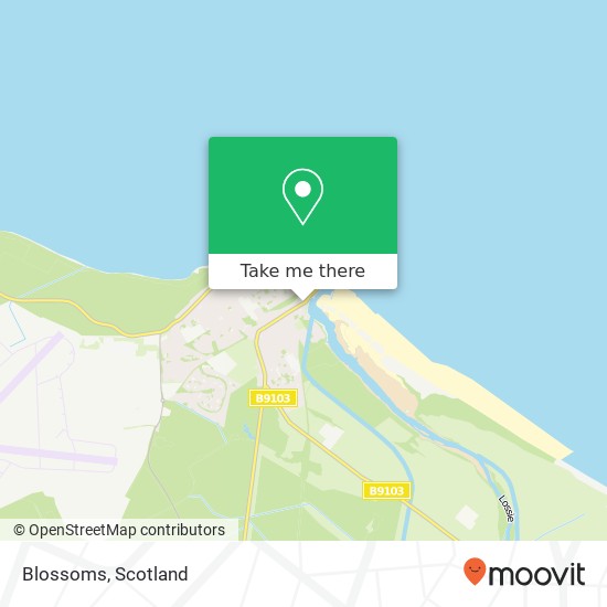 Blossoms, Clifton Road Lossiemouth Lossiemouth IV31 6 map