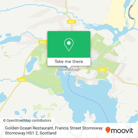 Golden Ocean Restaurant, Francis Street Stornoway Stornoway HS1 2 map
