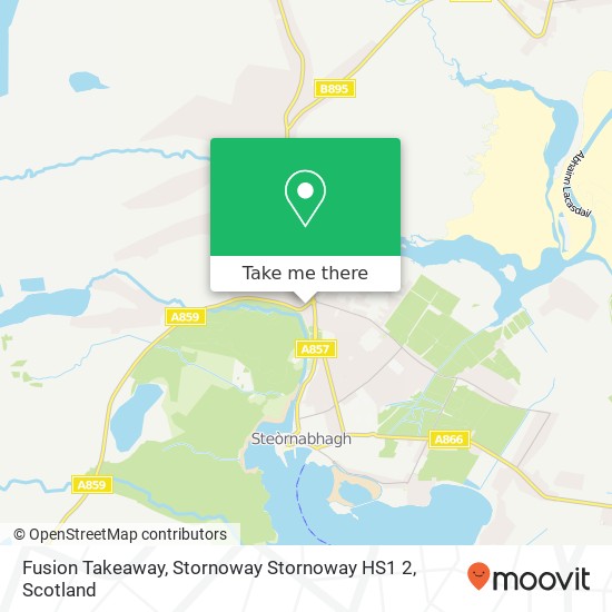Fusion Takeaway, Stornoway Stornoway HS1 2 map