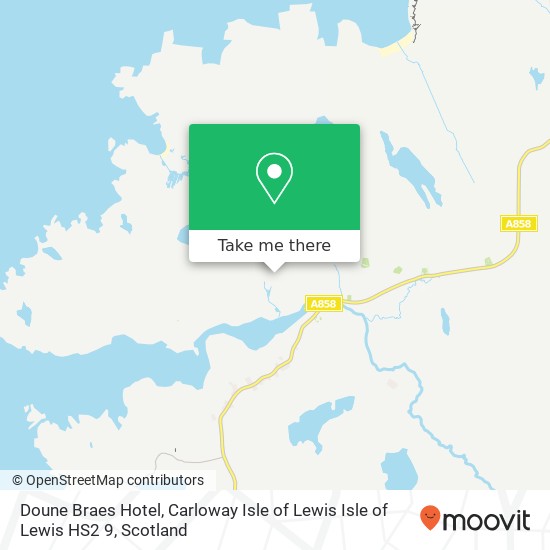 Doune Braes Hotel, Carloway Isle of Lewis Isle of Lewis HS2 9 map